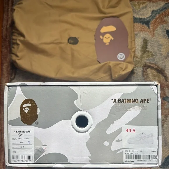 A Bathing Ape Bape sta Low Sneaker - JJJJound White Grey - Picture 5 of 5